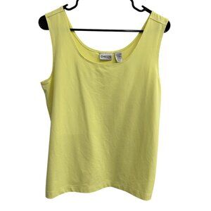 Chicos Yellow Sleeveless Tank Top Size XL